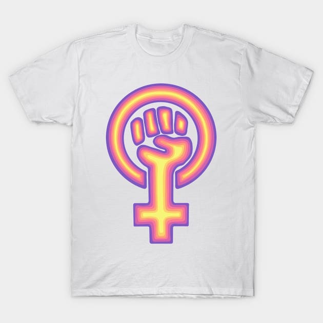 Pastel Colored Feminist Symbol T-Shirt by Slightly Unhinged